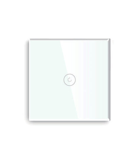 Interruptor Wifi 1 encendida glass blanco sin neutro